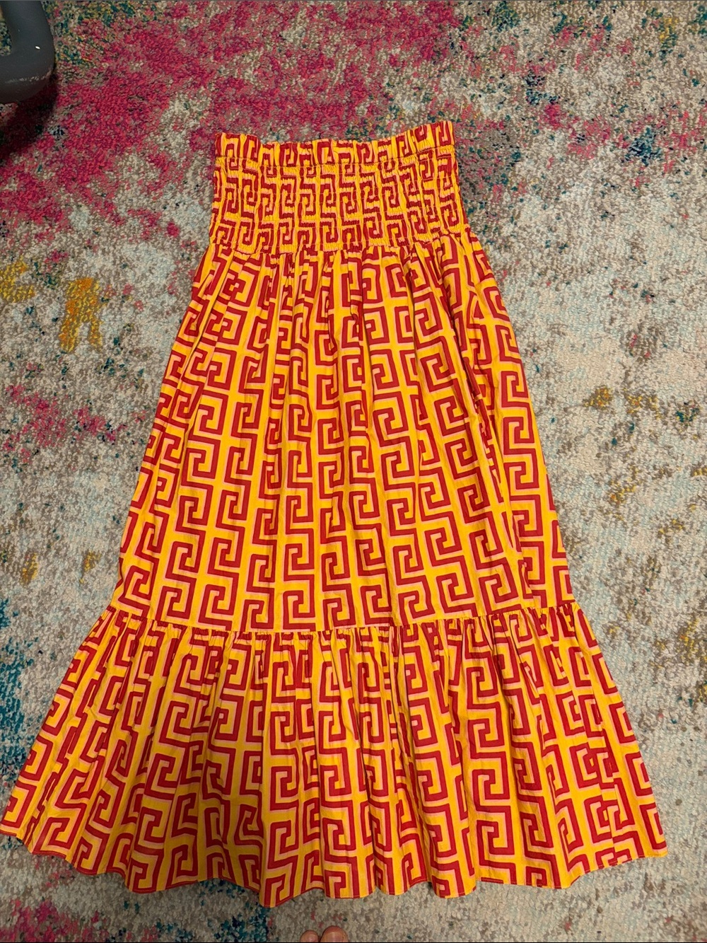 Rhode smocked waist skirt